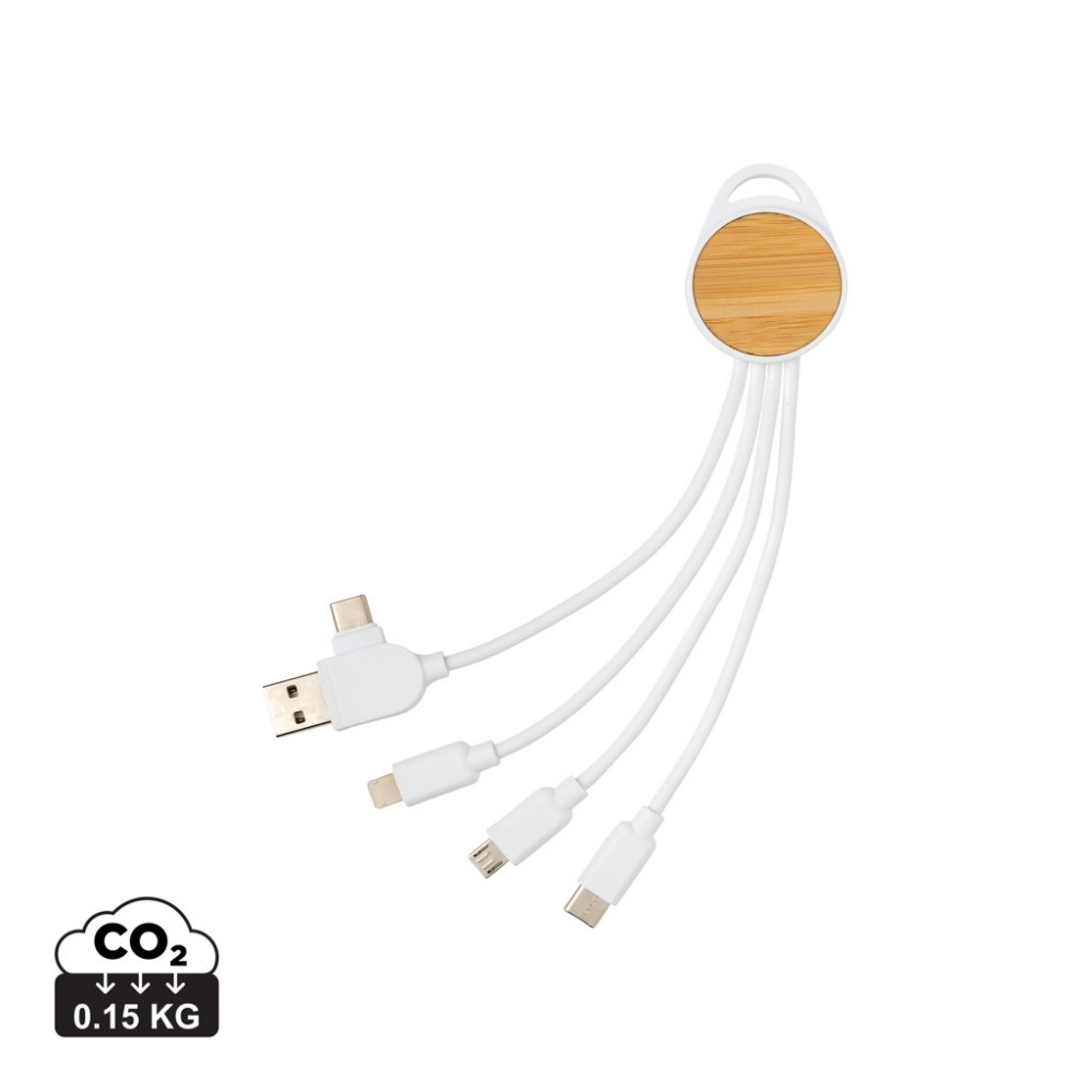 Logotrade advertising product image of: RCS recycled plastic Ontario 6-in-1 round cable