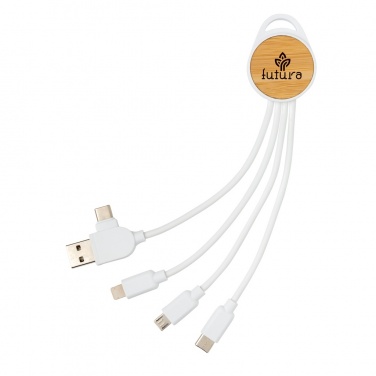 Logo trade promotional products image of: RCS recycled plastic Ontario 6-in-1 round cable