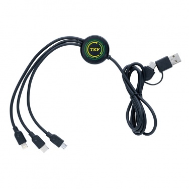 Logo trade promotional products picture of: RCS recycled TPE and recycled plastic 6-in-1 cable