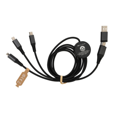 Logotrade advertising products photo of: Terra RCS recycled aluminium 120cm 6-in-1 cable