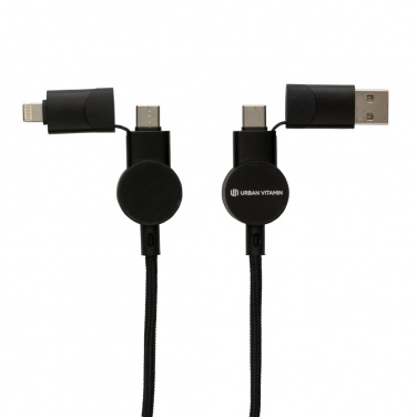 Logotrade promotional gift picture of: Oakland RCS recycled plastic 6-in-1 fast charging 45W cable