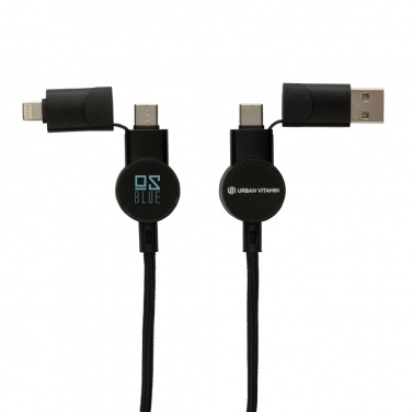 Logo trade promotional giveaways picture of: Oakland RCS recycled plastic 6-in-1 fast charging 45W cable