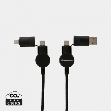 Logotrade promotional gift image of: Oakland RCS recycled plastic 6-in-1 fast charging 45W cable