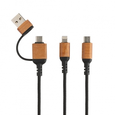 Logotrade advertising product image of: Ohio RCS certified recycled plastic 6-in-1 cable