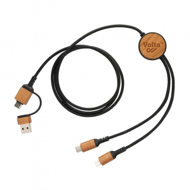 Logotrade promotional gift picture of: Ohio RCS certified recycled plastic 6-in-1 cable