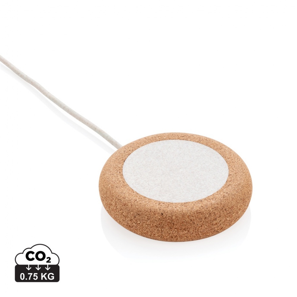 Logotrade promotional giveaway picture of: Cork and Wheat 5W wireless charger