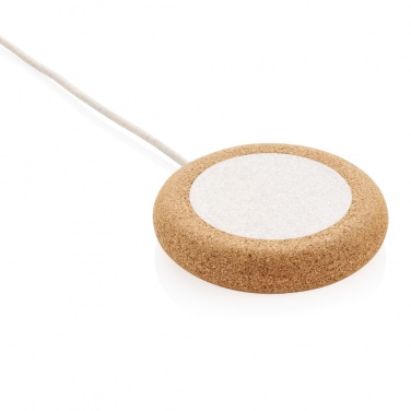 Logo trade promotional products picture of: Cork and Wheat 5W wireless charger