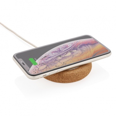 Logo trade promotional products image of: Cork and Wheat 5W wireless charger