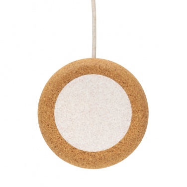 Logo trade promotional gift photo of: Cork and Wheat 5W wireless charger