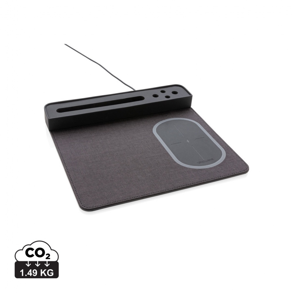 Logo trade promotional gift photo of: Air mousepad with 5W wireless charging and USB