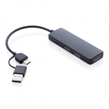 Logotrade advertising product image of: RCS recycled plastic USB hub with dual input