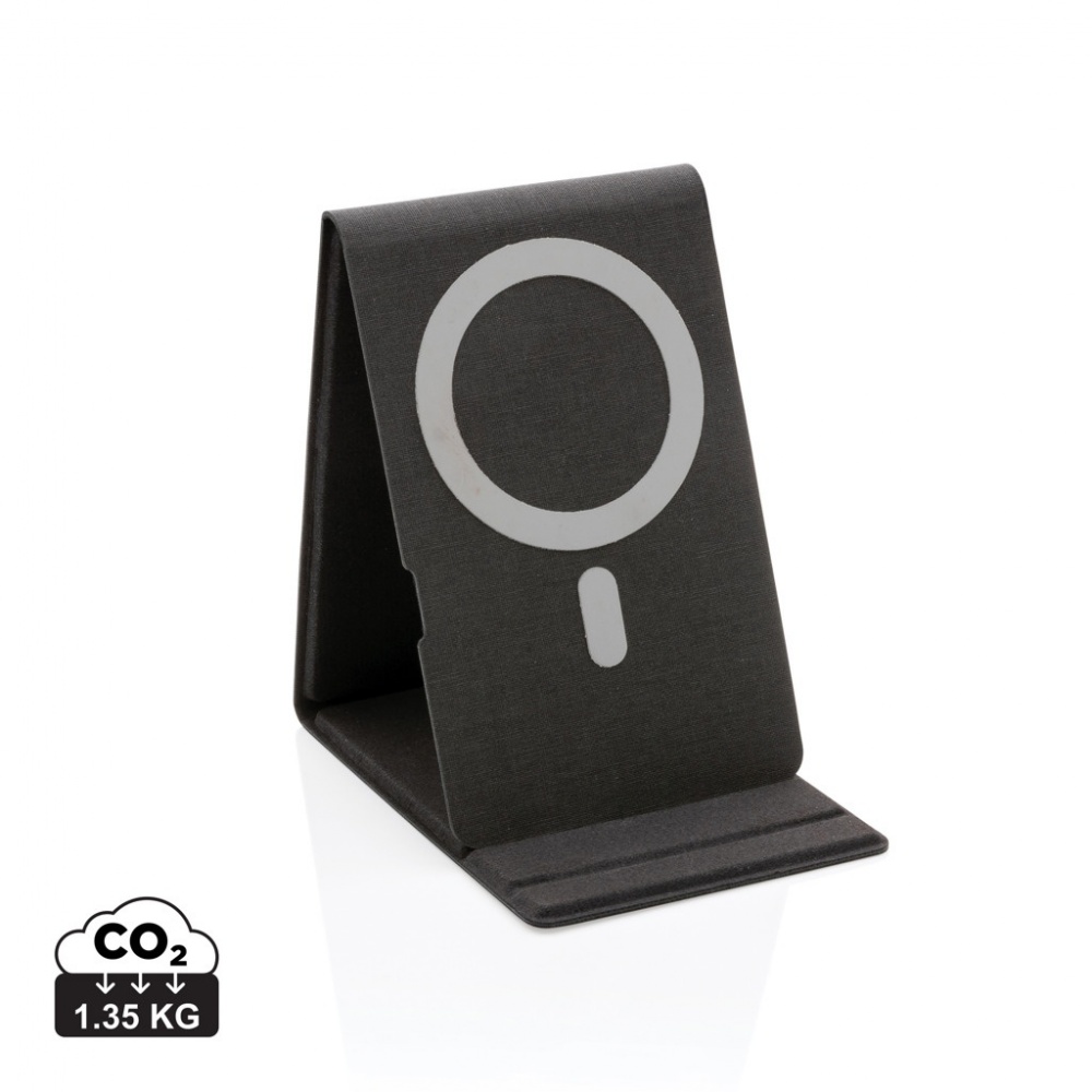 Logo trade corporate gifts image of: Artic Magnetic 10W wireless charging phone stand