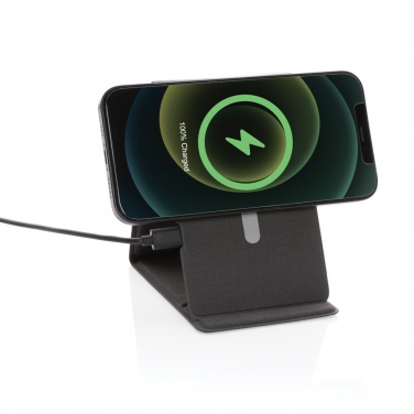 Logo trade advertising products image of: Artic Magnetic 10W wireless charging phone stand