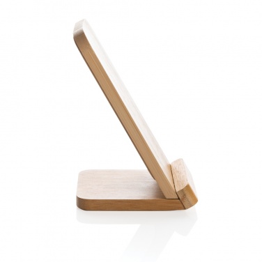 Logo trade promotional items picture of: Bamboo 5W wireless charging stand