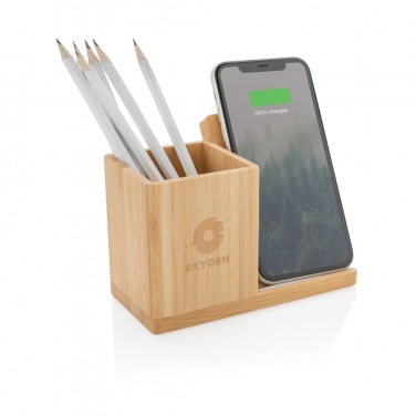 Logotrade promotional items photo of: Calgary bamboo 10W wireless charger