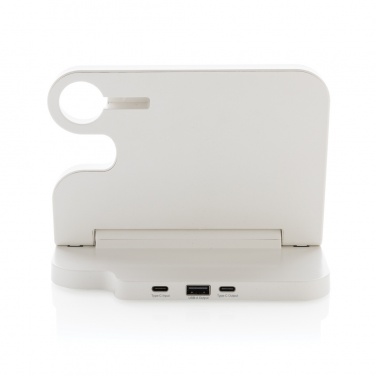 Logo trade promotional products picture of: Joltz RCS recycled plastic dual 15W charger with iWatch slot