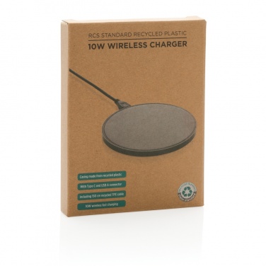 Logotrade promotional merchandise photo of: RCS standard recycled plastic 10W wireless charger