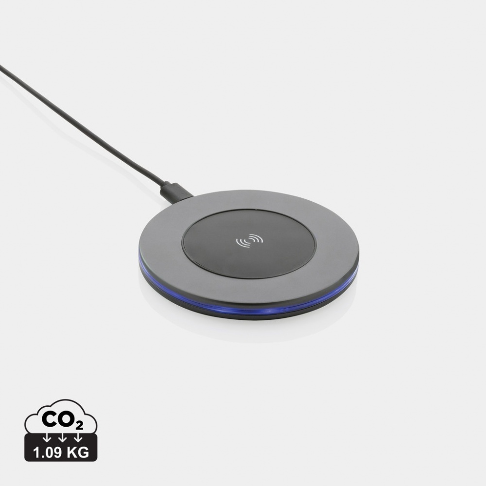 Logo trade business gift photo of: Terra RCS recycled aluminium 10W wireless charger