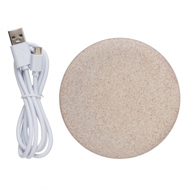 Logo trade promotional products image of: 5W Wheat straw wireless charger