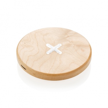 Logo trade promotional giveaways picture of: 5W wood wireless charger