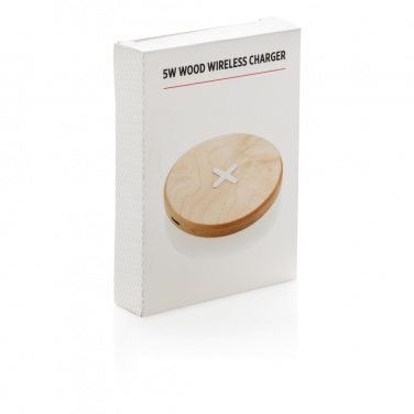 Logo trade promotional giveaways image of: 5W wood wireless charger