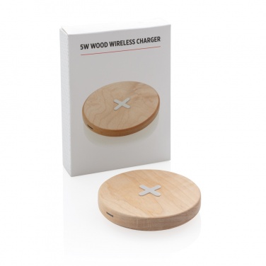 Logotrade corporate gift picture of: 5W wood wireless charger