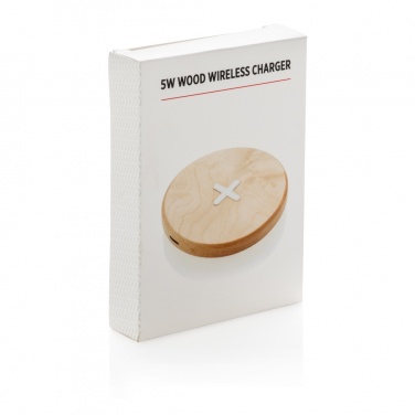 Logo trade promotional products image of: 5W wood wireless charger