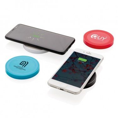 Logo trade promotional merchandise photo of: 5W wireless charging pad round