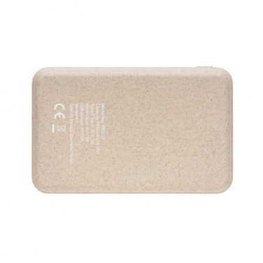 Logo trade promotional gift photo of: Cork and Wheat 5.000 mAh pocket powerbank