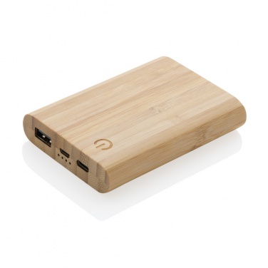 Logotrade promotional gifts photo of: Bamboo 5.000 mAh powerbank