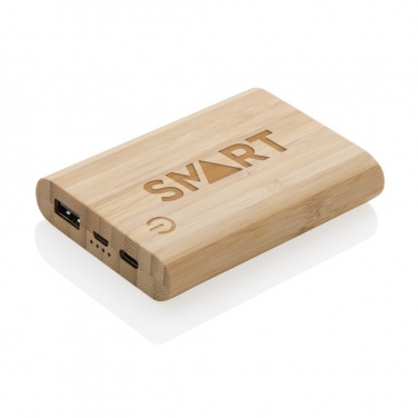 Logotrade promotional merchandise photo of: Bamboo 5.000 mAh powerbank