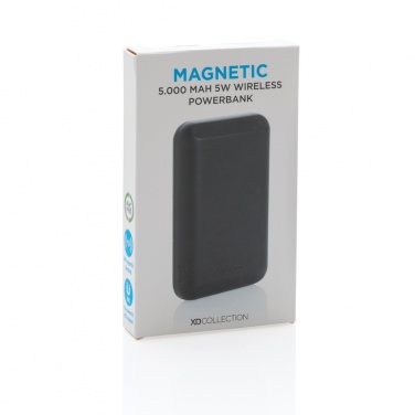 Logo trade corporate gifts image of: Magnetic 5.000 mAh 5W wireless powerbank