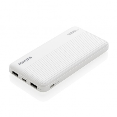 Logo trade corporate gifts picture of: Philips 10.000 mAh slim powerbank