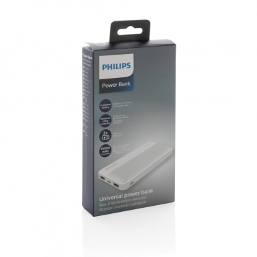 Logo trade advertising products image of: Philips 10.000 mAh slim powerbank