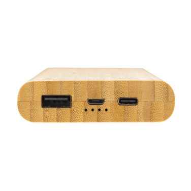 Logotrade promotional giveaway picture of: Bamboo 8.000 mAh 5W wireless powerbank