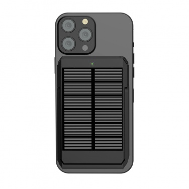 Logo trade promotional merchandise image of: Skywave RCS rplastic solar powerbank 5000 mAh 10W wireless