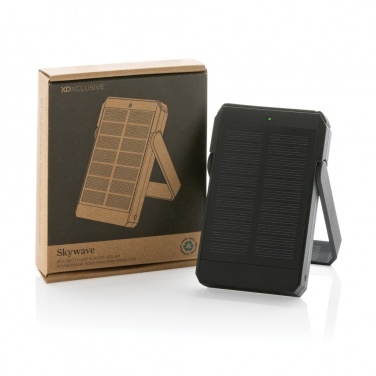 Logotrade promotional item image of: Skywave RCS rplastic solar powerbank 5000 mAh 10W wireless