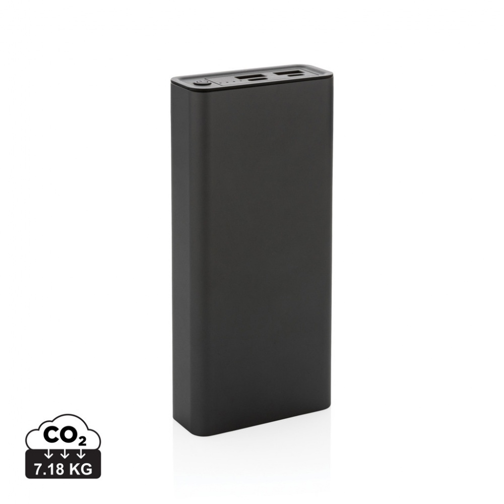 Logo trade promotional items picture of: Terra RCS recycled 20W aluminium powerbank 20.000 mAh