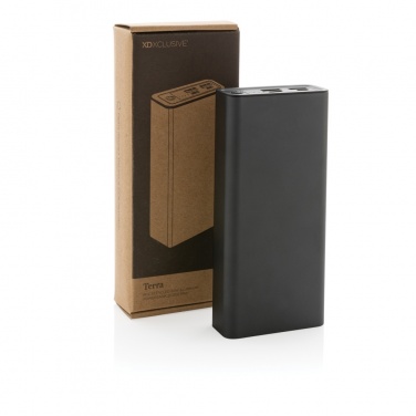 Logotrade promotional item image of: Terra RCS recycled 20W aluminium powerbank 20.000 mAh