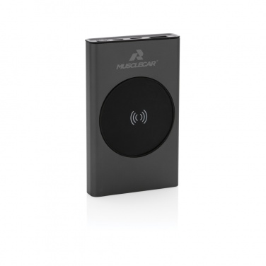 Logotrade promotional product picture of: Terra RCS recycled aluminium 5000 mAh powerbank 5W wireless