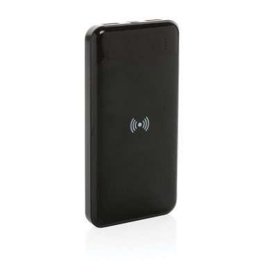 Logo trade corporate gifts image of: RCS standard recycled plastic wireless powerbank