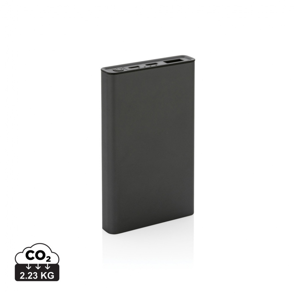 Logo trade promotional giveaways image of: Terra RCS recycled aluminium powerbank 5.000 mAh