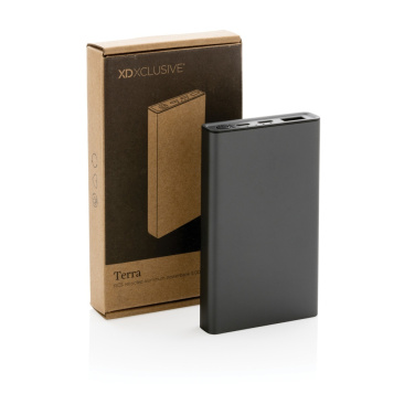 Logotrade promotional item image of: Terra RCS recycled aluminium powerbank 5.000 mAh