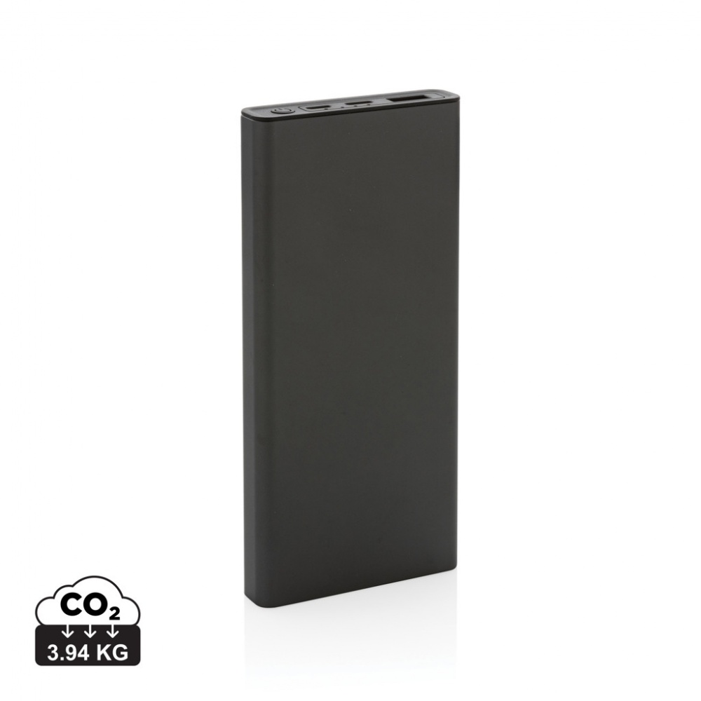 Logo trade promotional gifts picture of: Terra RCS recycled 18W aluminium powerbank 10.000 mAh