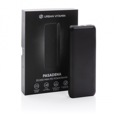 Logo trade advertising product photo of: Urban Vitamin Pasadena 20.000 mAh 18W PD powerbank