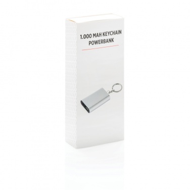 Logo trade promotional giveaways image of: 1.000 mAh keychain powerbank