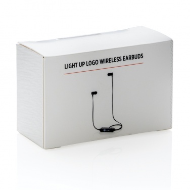 Logo trade promotional products image of: Light up logo wireless earbuds