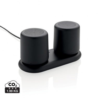 Logo trade promotional gifts picture of: Double induction charging speaker