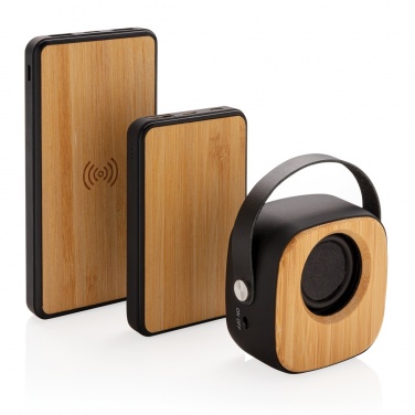 Logotrade promotional item image of: Bamboo 3W Wireless Fashion Speaker