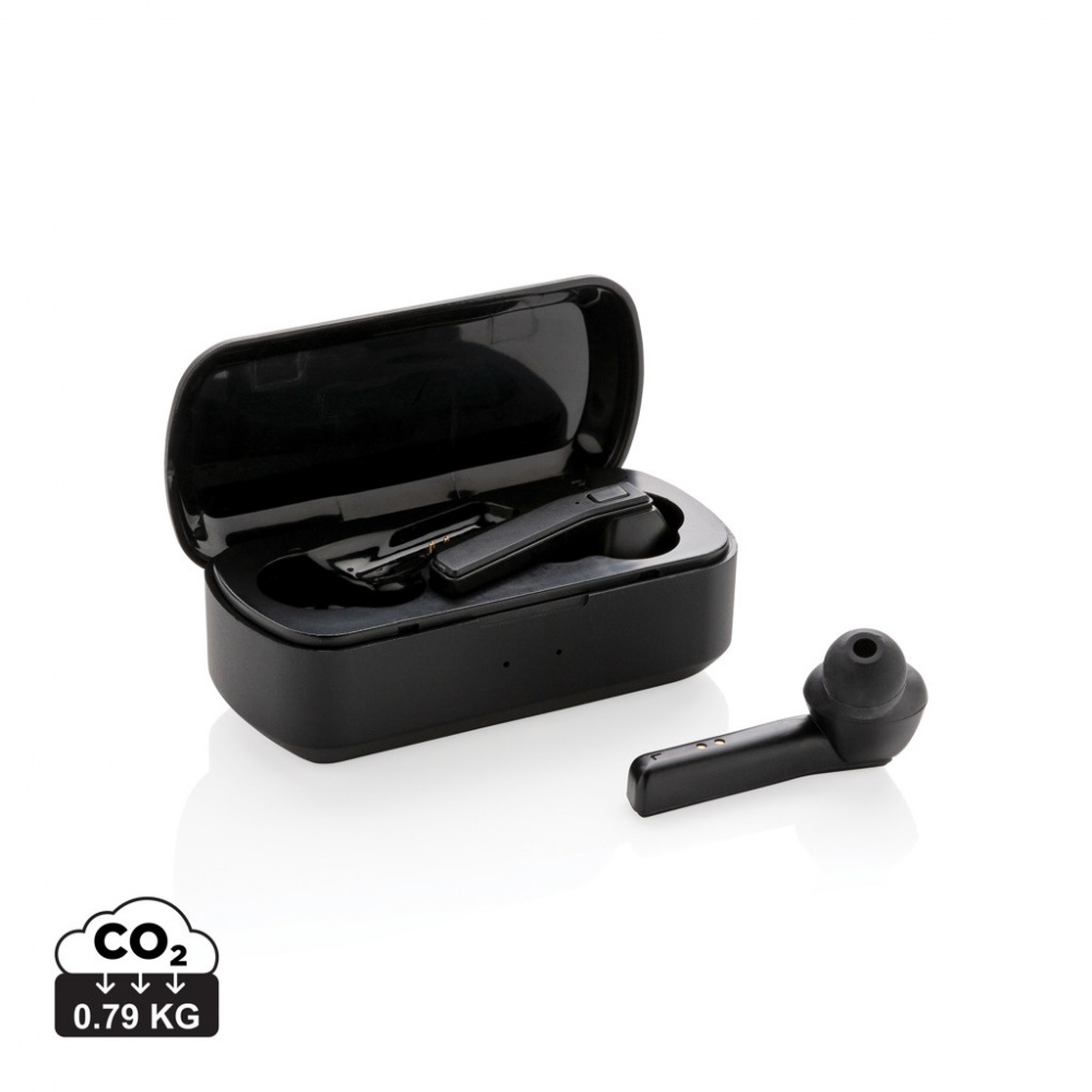 Logo trade promotional gifts picture of: Free Flow TWS earbuds in charging case